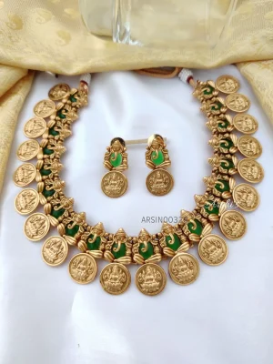 Traditional Ganesha Temple Coin Necklace