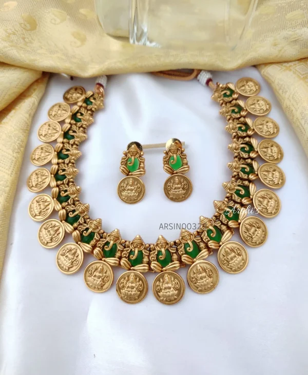 Traditional Ganesha Temple Coin Necklace