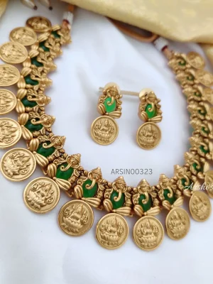 Traditional Ganesha Temple Coin Necklace