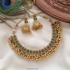 Beautiful green kemp antique gold bead necklace