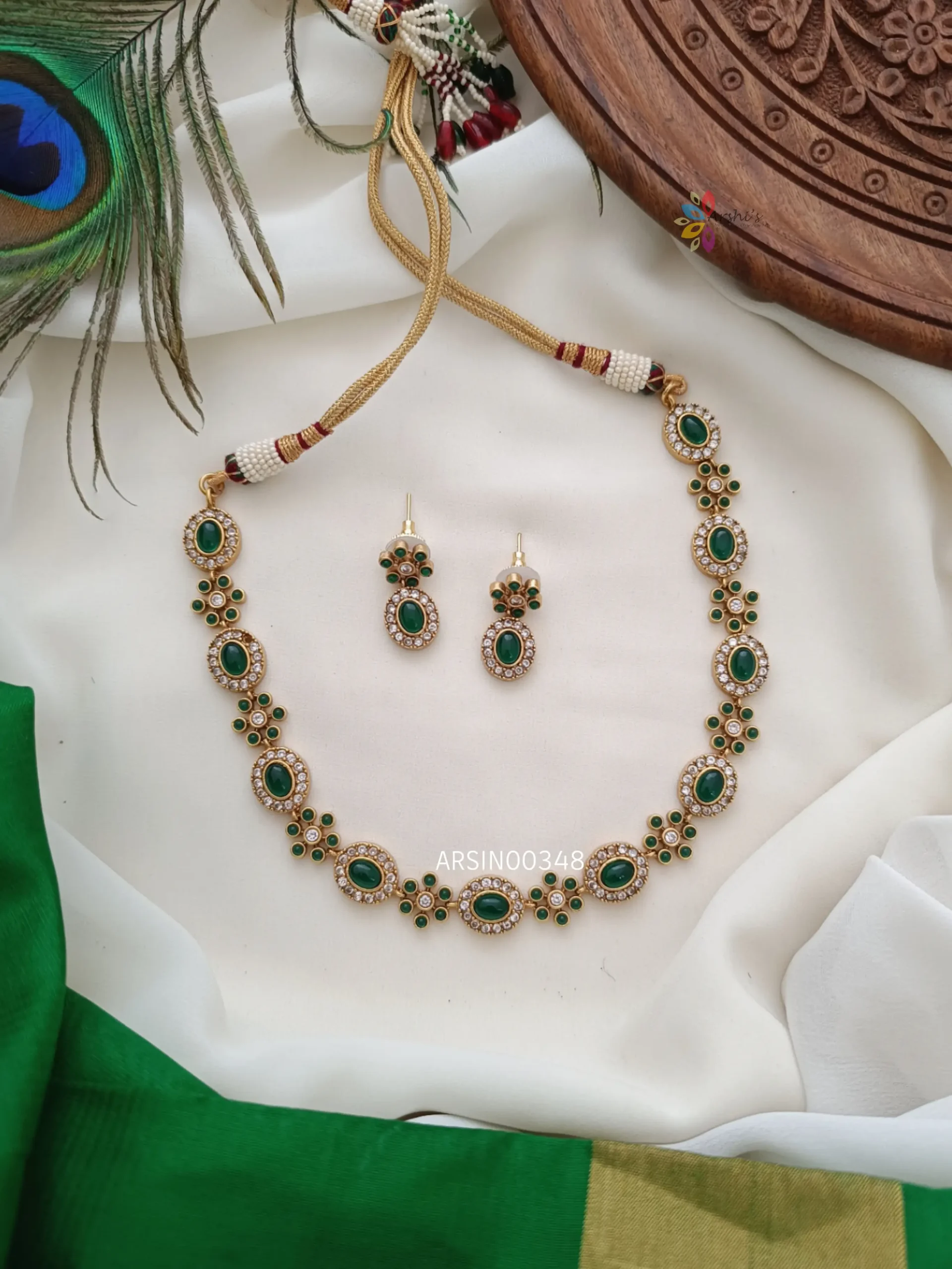 Emerald Green Stone Necklace