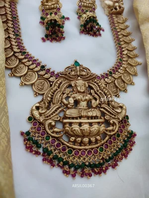 Grand Bridal Peacock Lakshmi Long Haram