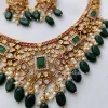 AD Multi Stone Necklace With Green Beads