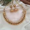 Pearl with Gold Ball Necklace