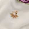 Gold Bead Bridal Nose Pin