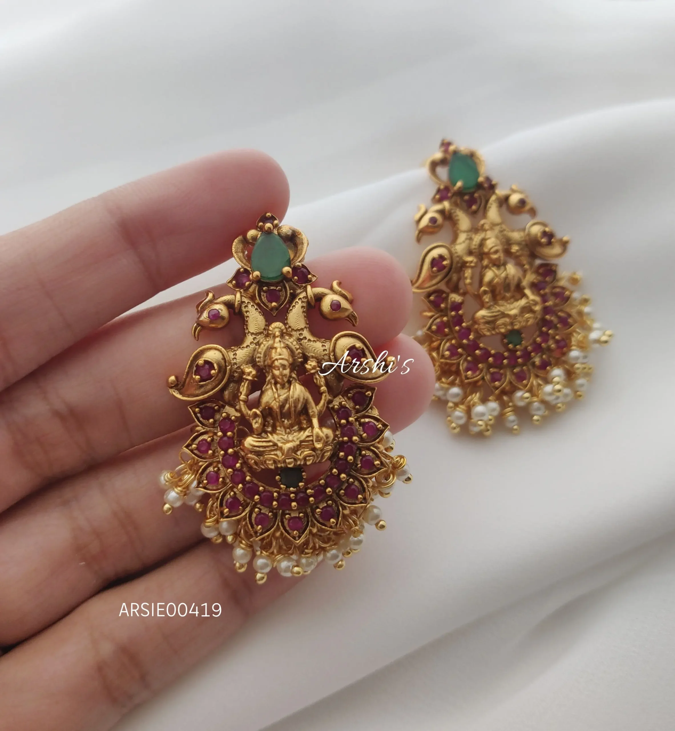 Lakshmi Peacock Earrings