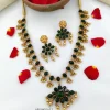 Beautiful Dual Side Red And Green Stone Necklace