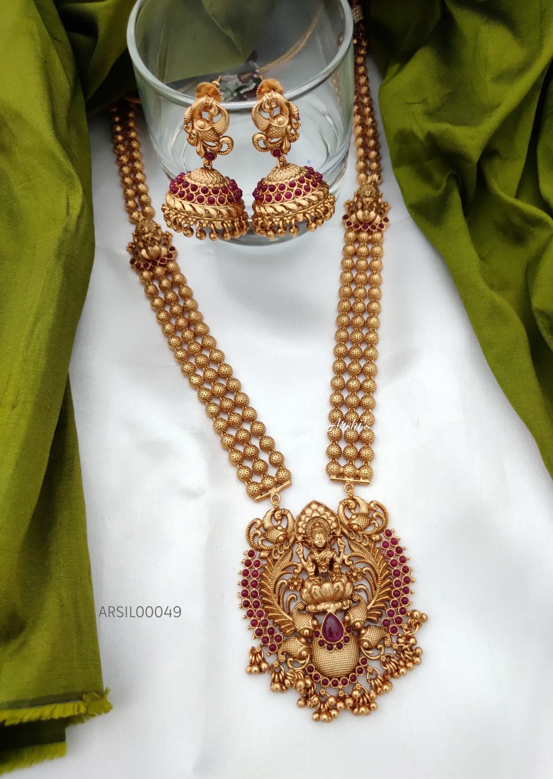 Haram with hot sale lakshmi pendant