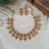 Gorgeous Ruby And Green Ramparivar Necklace
