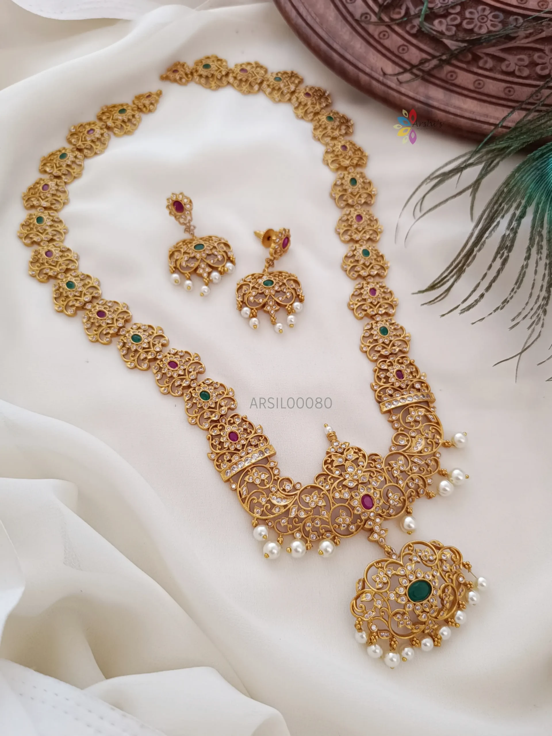 Ruby stone sale haram designs