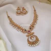 Lakshmi AD Pearl Chandbali Necklace
