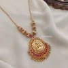 Simple Gold Ball Lakshmi Necklace