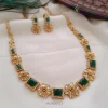 Simple Emerald AD Stone Necklace