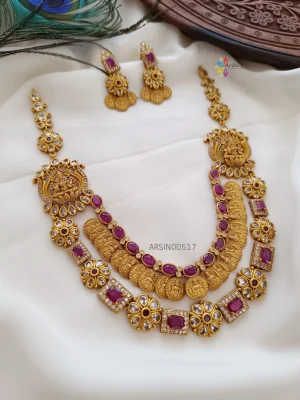 Two Layered Temple Lakshmi Necklace