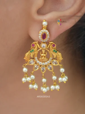 Lakshmi with Pearls Earrings