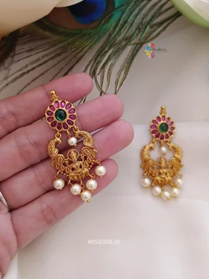 Traditional Lakshmi pearl Earrings