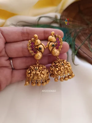 Antique Peacock Design Jhumka