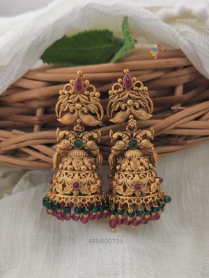 Grand Dual Peacock Earrings