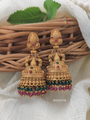 Long Dual Peacock Jhumkas