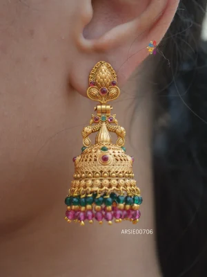 Long Dual Peacock Jhumkas