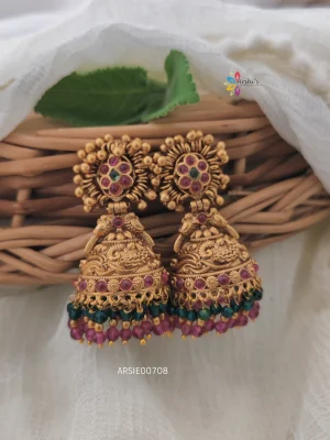 Classic Beads Peacock Jhumka