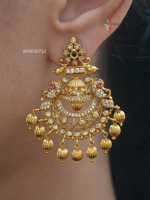 Beautiful AD Stone Chandbali Earrings