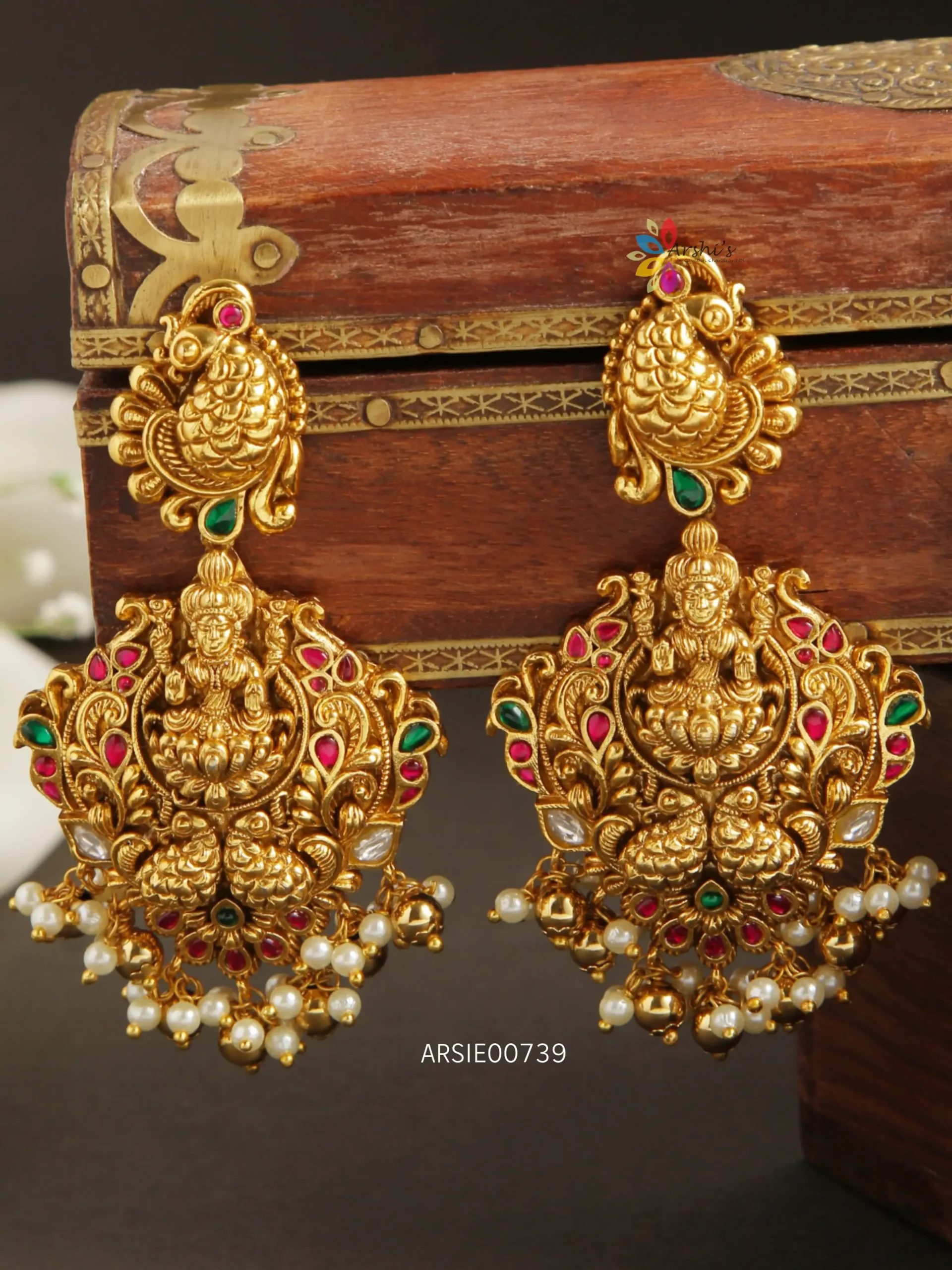 Grand Bridal Antique Peacock Earrings