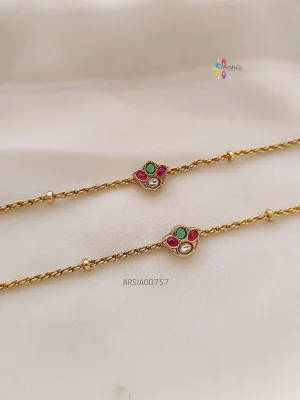 Classic Multi Color Stone Anklets