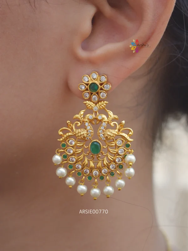 Pink Gold Indian Earrings, Indian Earrings/indian Jewelry/chandbali Earrings /gold Earring/bollywood Jewelry/pakistani Jewelry, Gift for Her - Etsy