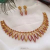 Classic Gold Alike Red Stone Necklace