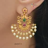 Dual Peacock Pearls Earrings