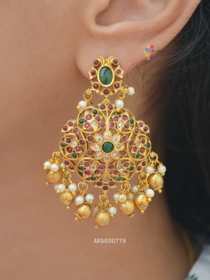 Charming Stone Chandbali Earrings