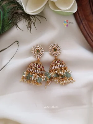 Bridal AD Stone Jhumkas