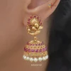 Peacock Kemp Stone Earrings