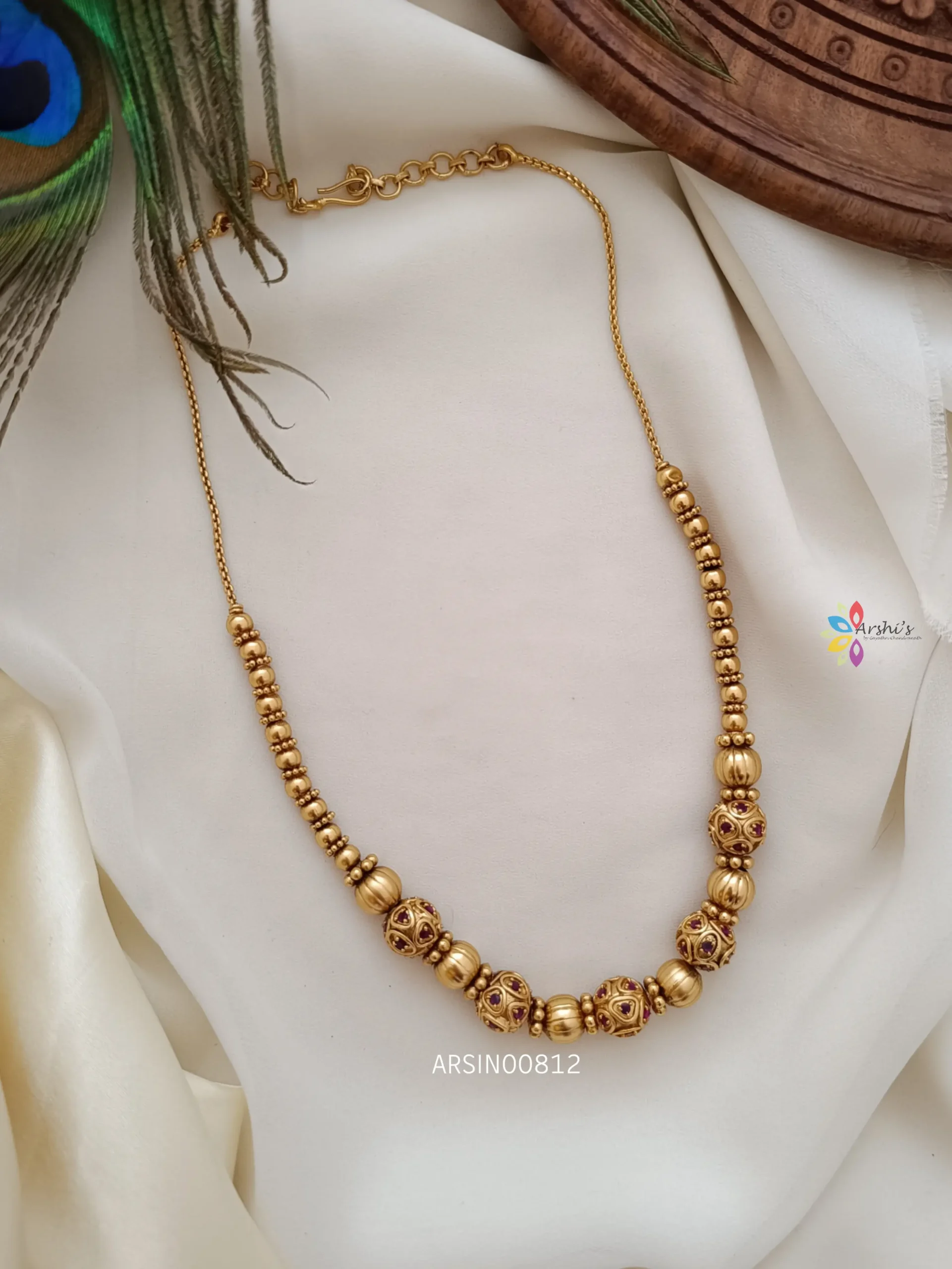 Gold Chunky Ball Bead Necklace – colette by colette hayman