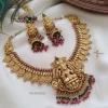 Grand Bridal Lakshmi Pendant Necklace