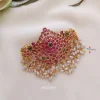 Beautiful Kemp Stone with Rice Pearls Hair Clip