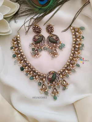 Gorgeous Peacock Victorian Necklace
