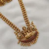 Trendy Two Layer Ball Chain Lakshmi Pendant Haram