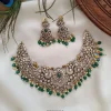Classic Green Beaded Victorian Necklace