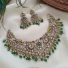 Classic Green Beaded Victorian Necklace
