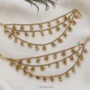 Three Layer Small Gold Bead Ear Chains