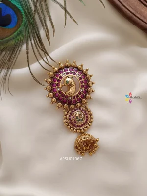 Peacock Design Jhumka Hangging Hair Accesoorie