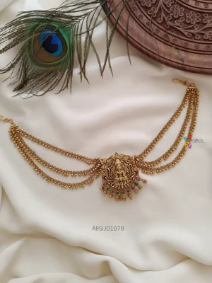 Lakshmi Hair Brooch with Gold Layer Chain