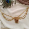 Traditional Hair Brooch with Pearl Layer Chain