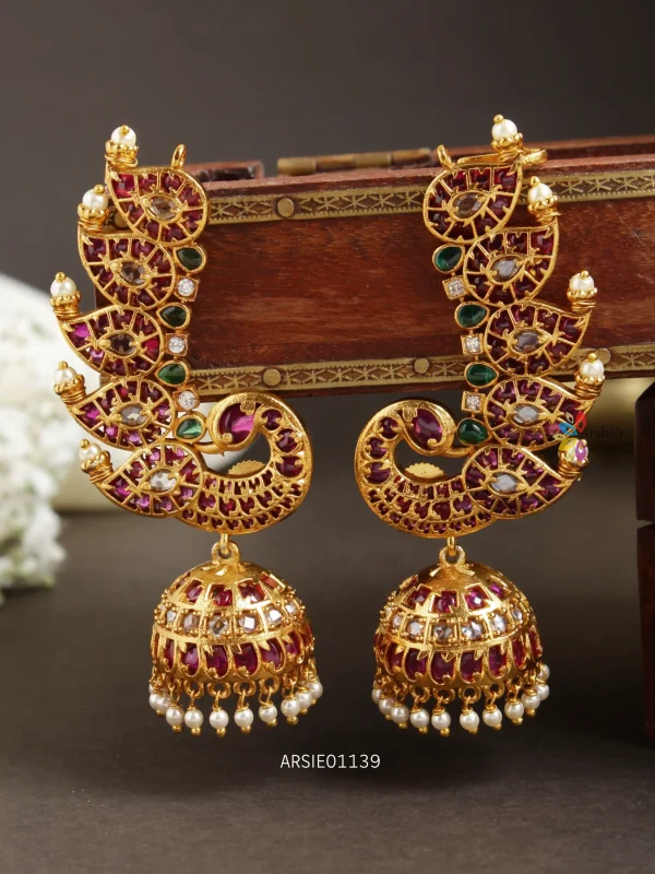 Mango Design Gold Plated Stud Earrings Online Kemp Jewellery With Pearls  ER23328
