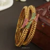 Red and Green Stone BanglesV