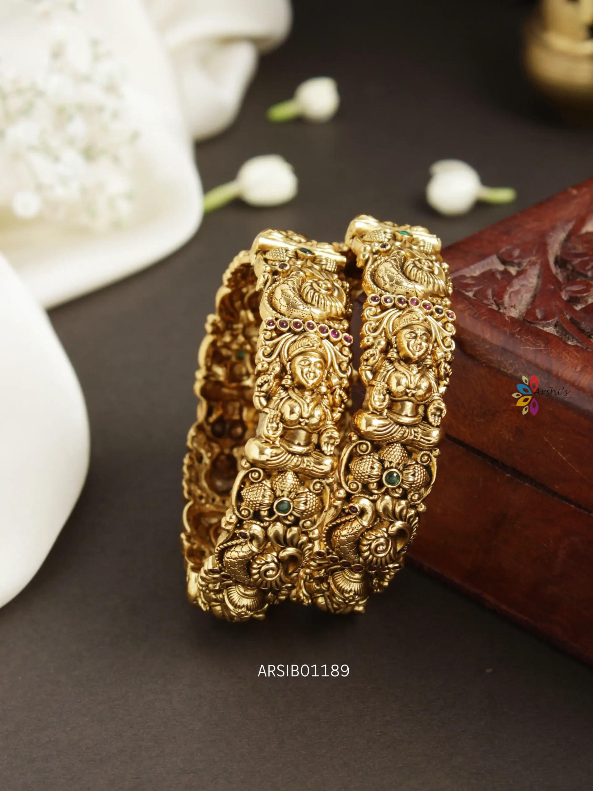 Lakshmi design gold on sale bangles