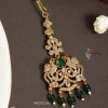 Elegant Green Bead Maang Tikka