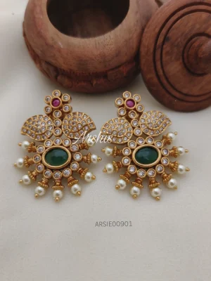 Beautiful Green Stone Ear Studs